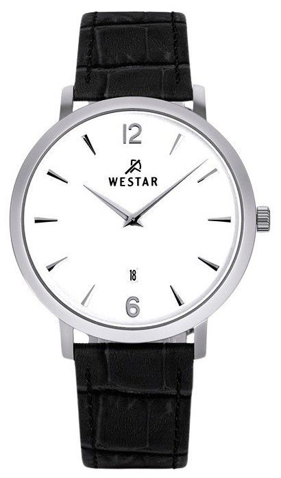 Westar Profile Leather Strap White Dial Quartz 50219STN101 Men's Watch - Prestige Stones