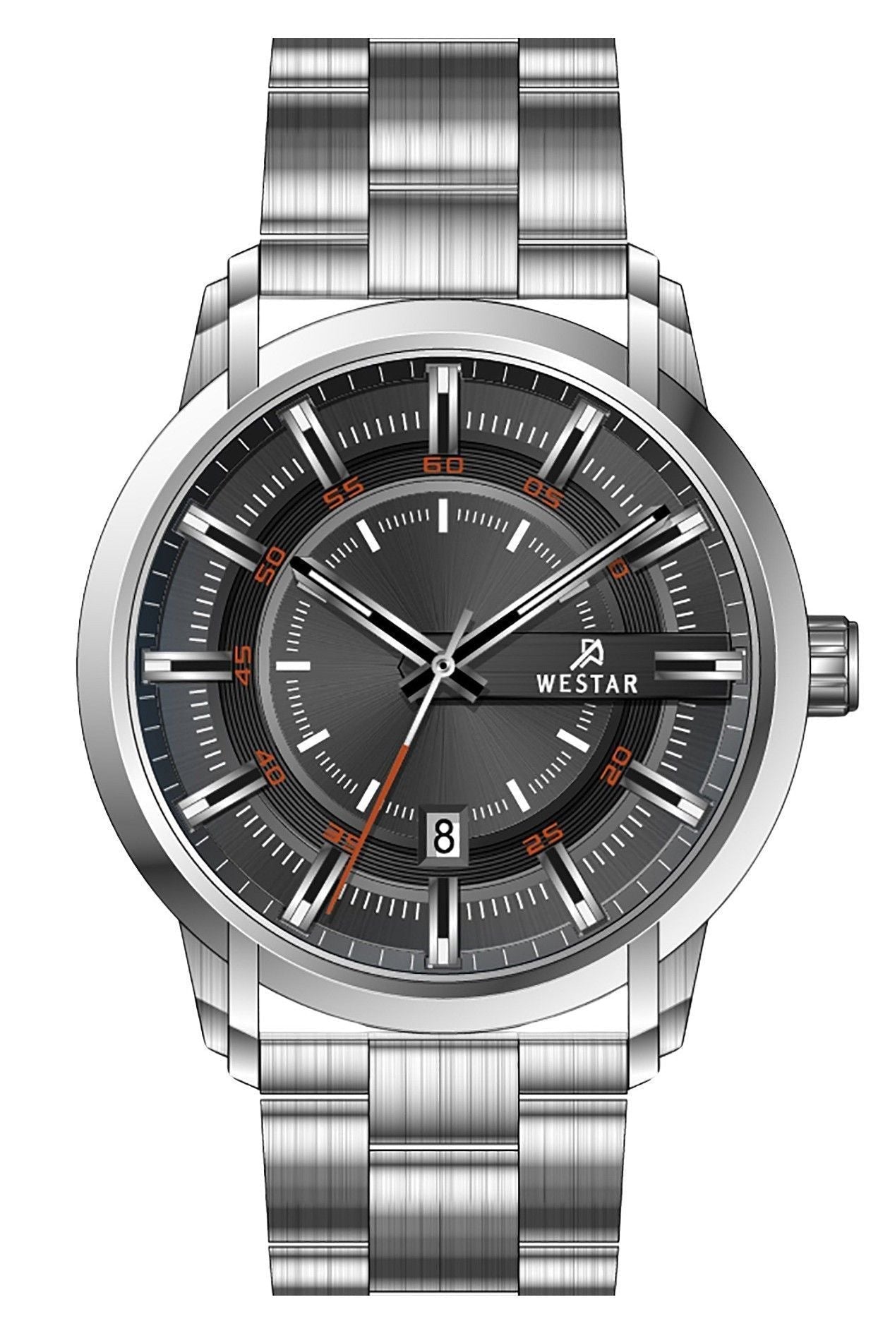 Westar Profile Stainless Steel Black Dial Quartz 50229STN803 Men's Watch - Prestige Stones