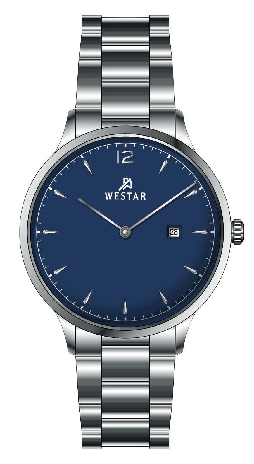 Westar Profile Stainless Steel Blue Dial Quartz 40218STN104 Women's Watch - Prestige Stones
