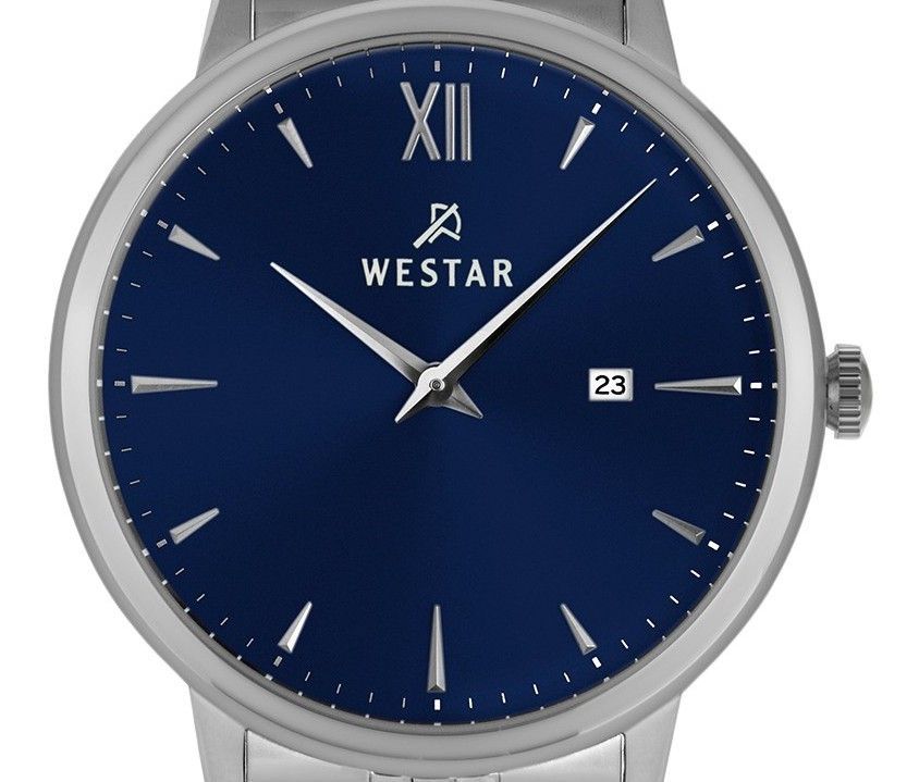 Westar Profile Stainless Steel Blue Dial Quartz 50215STN104 Men's Watch - Prestige Stones