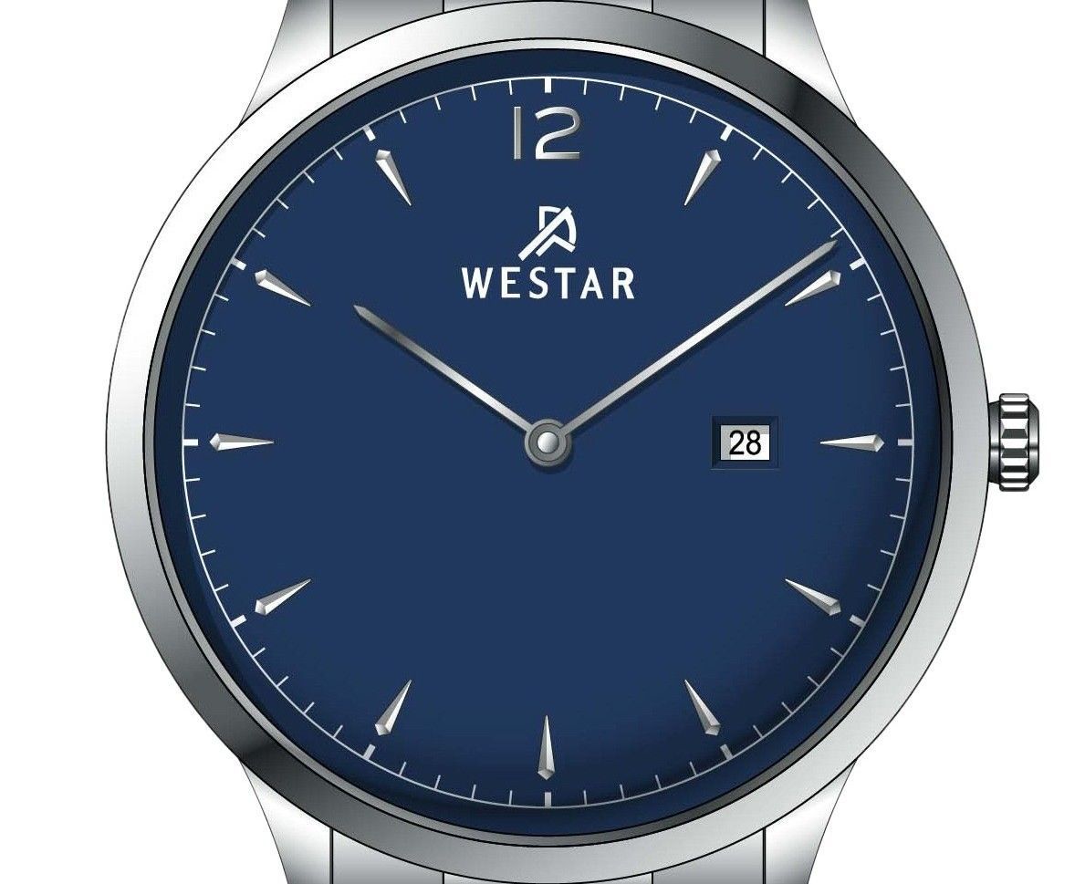 Westar Profile Stainless Steel Blue Dial Quartz 50218STN104 Men's Watch - Prestige Stones
