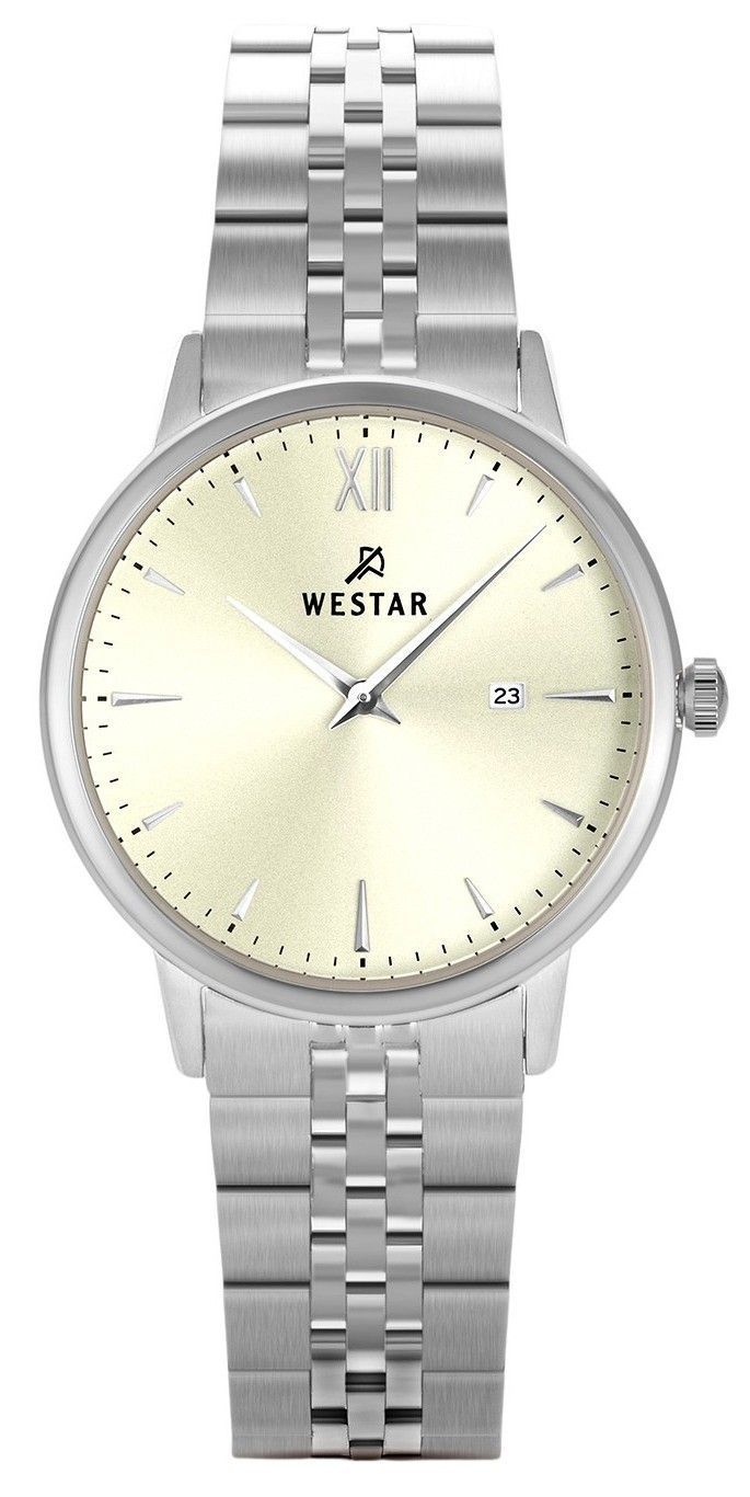 Westar Profile Stainless Steel Light Champagne Dial Quartz 40215STN102 Women's Watch - Prestige Stones