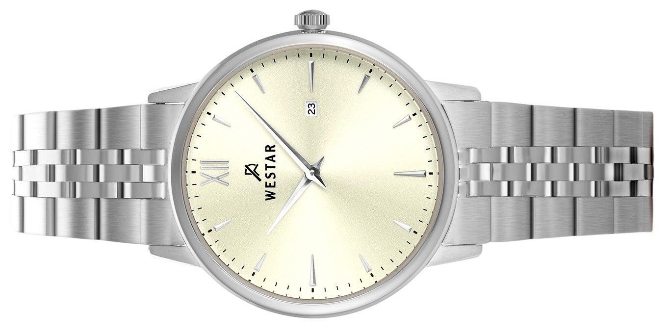 Westar Profile Stainless Steel Light Champagne Dial Quartz 40215STN102 Women's Watch - Prestige Stones