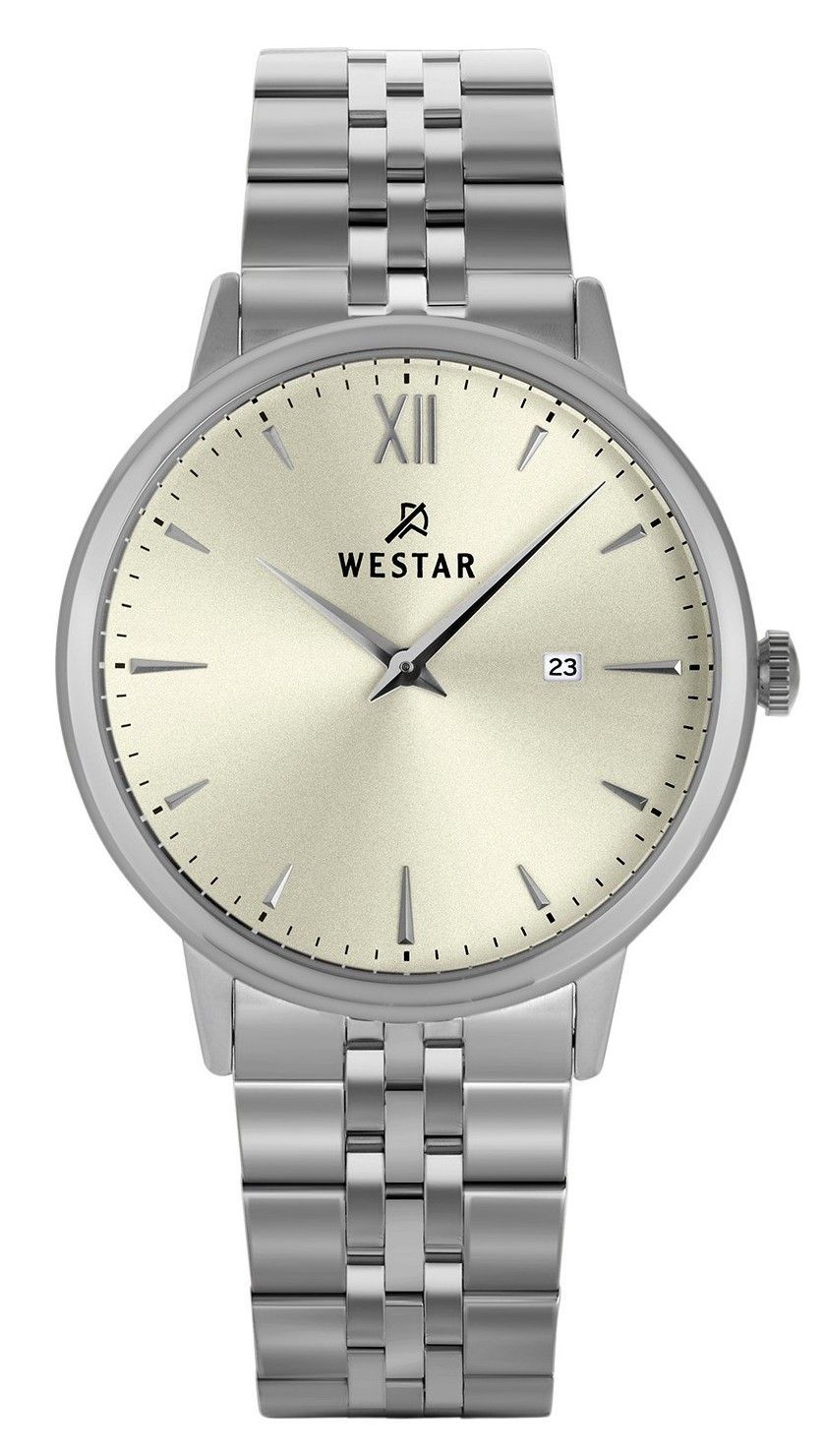 Westar Profile Stainless Steel Light Champagne Dial Quartz 50215STN102 Men's Watch - Prestige Stones