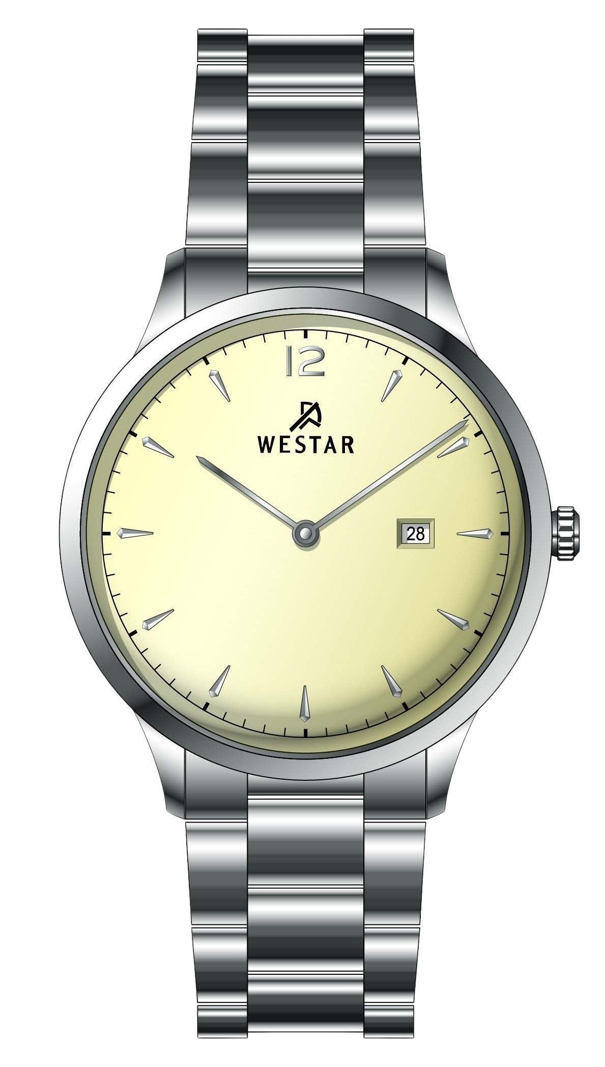 Westar Profile Stainless Steel Light Champagne Dial Quartz 50218STN102 Men's Watch - Prestige Stones