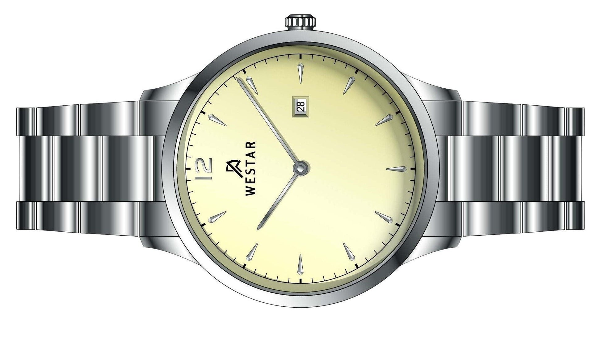 Westar Profile Stainless Steel Light Champagne Dial Quartz 50218STN102 Men's Watch - Prestige Stones