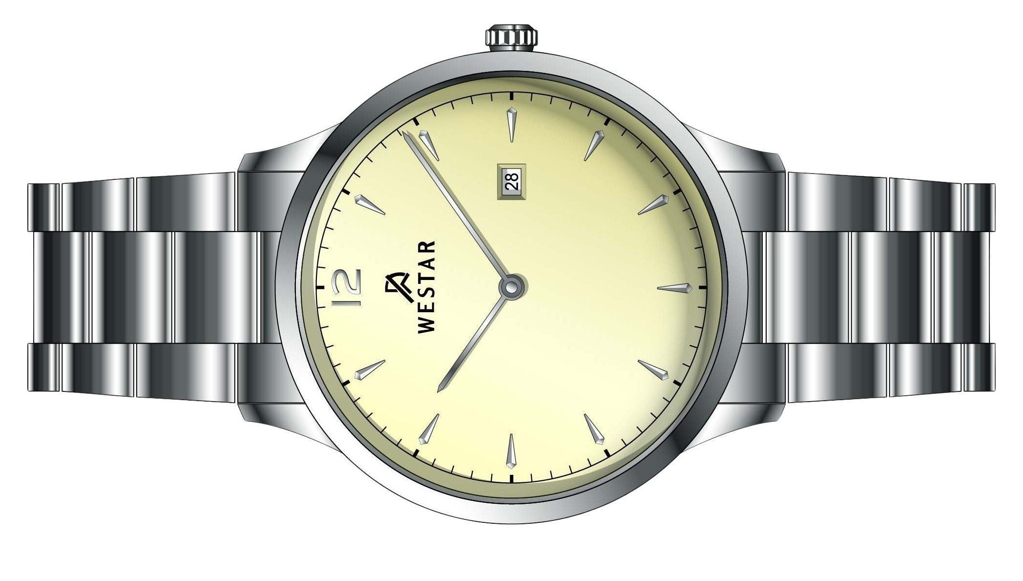 Westar Profile Stainless Steel Light Champagne Dial Quartz 50218STN102 Men's Watch - Prestige Stones