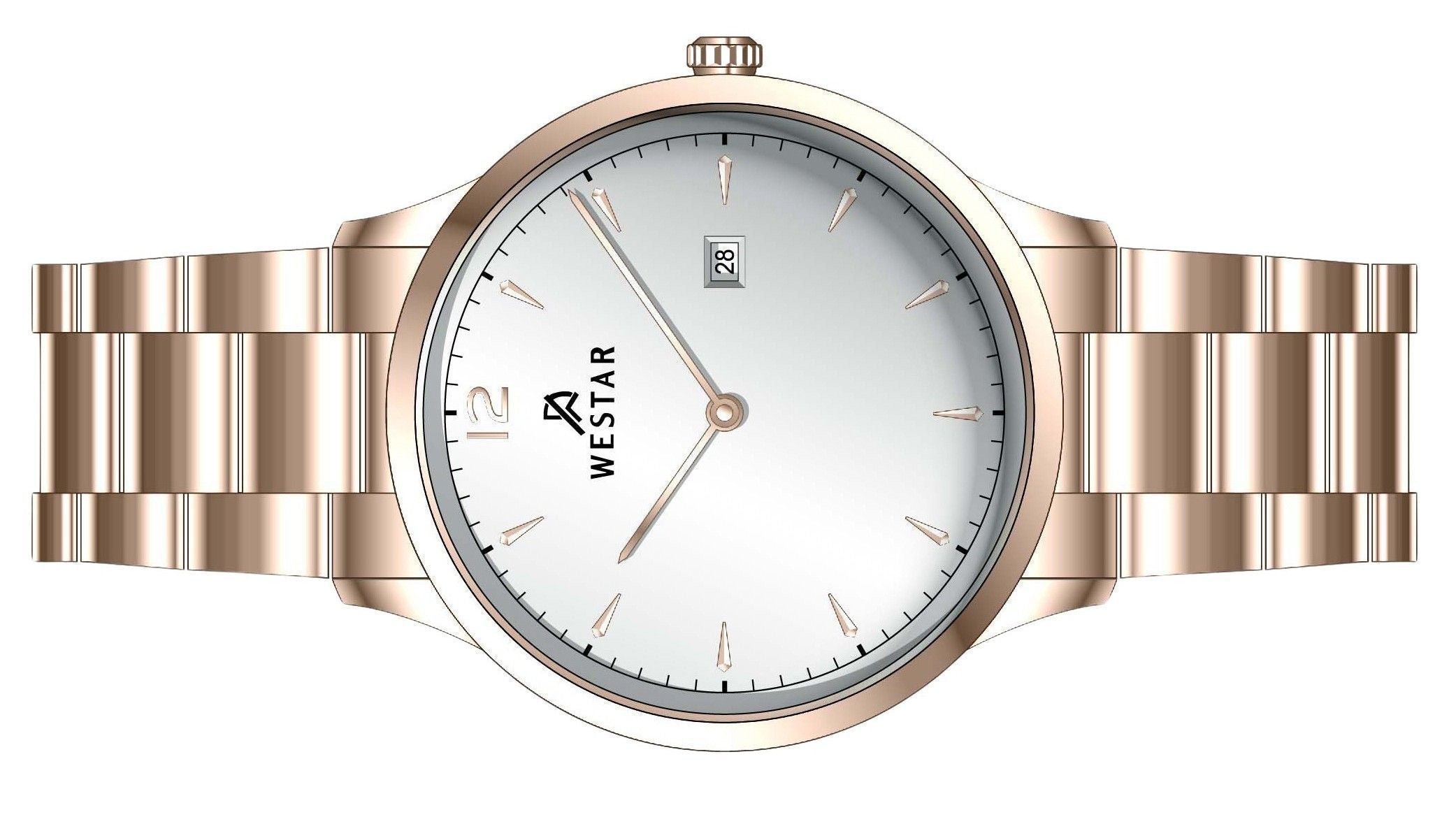 Westar Profile Stainless Steel Silver Dial Quartz 50218PPN607 Men's Watch - Prestige Stones