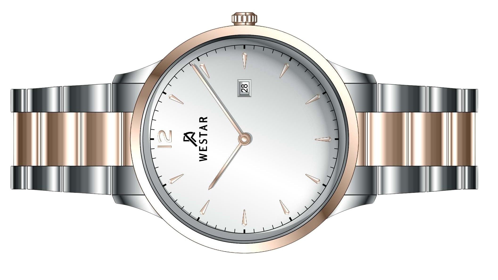 Westar Profile Stainless Steel Silver Dial Quartz 50218SPN607 Men's Watch - Prestige Stones
