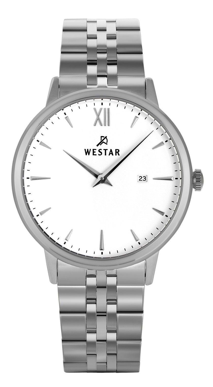 Westar Profile Stainless Steel White Dial Quartz 50215STN101 Men's Watch - Prestige Stones