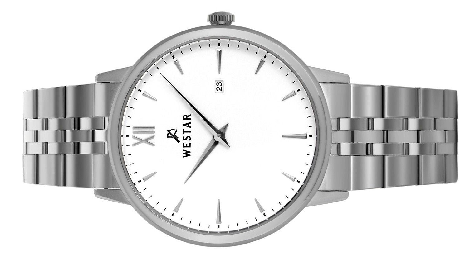 Westar Profile Stainless Steel White Dial Quartz 50215STN101 Men's Watch - Prestige Stones