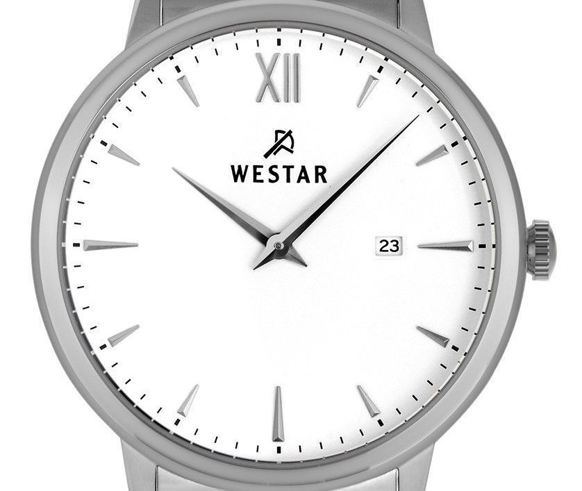 Westar Profile Stainless Steel White Dial Quartz 50215STN101 Men's Watch - Prestige Stones