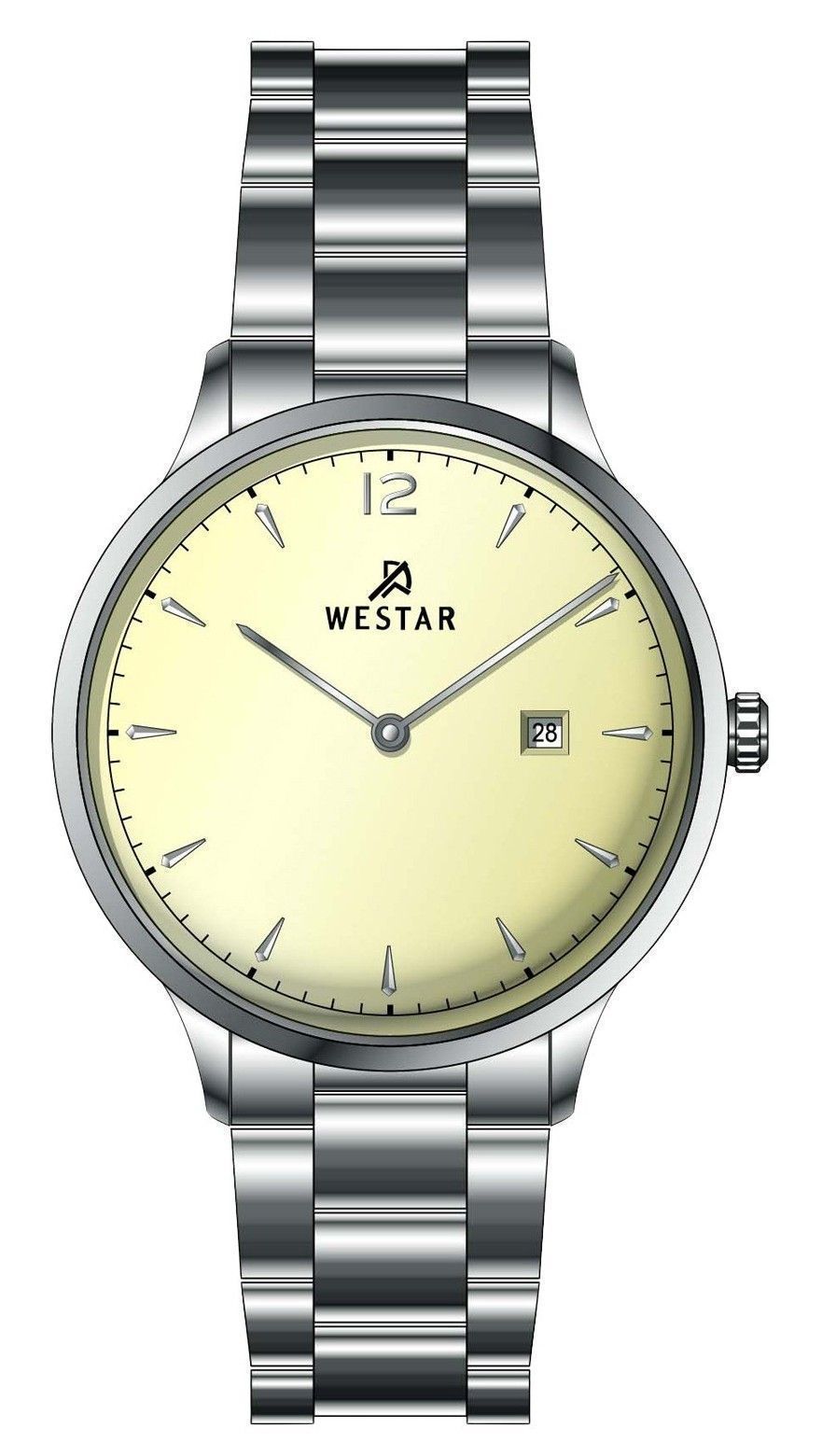 Westar Profile Two Tone Stainless Steel Light Champagne Dial Quartz 40218STN102 Women's Watch - Prestige Stones
