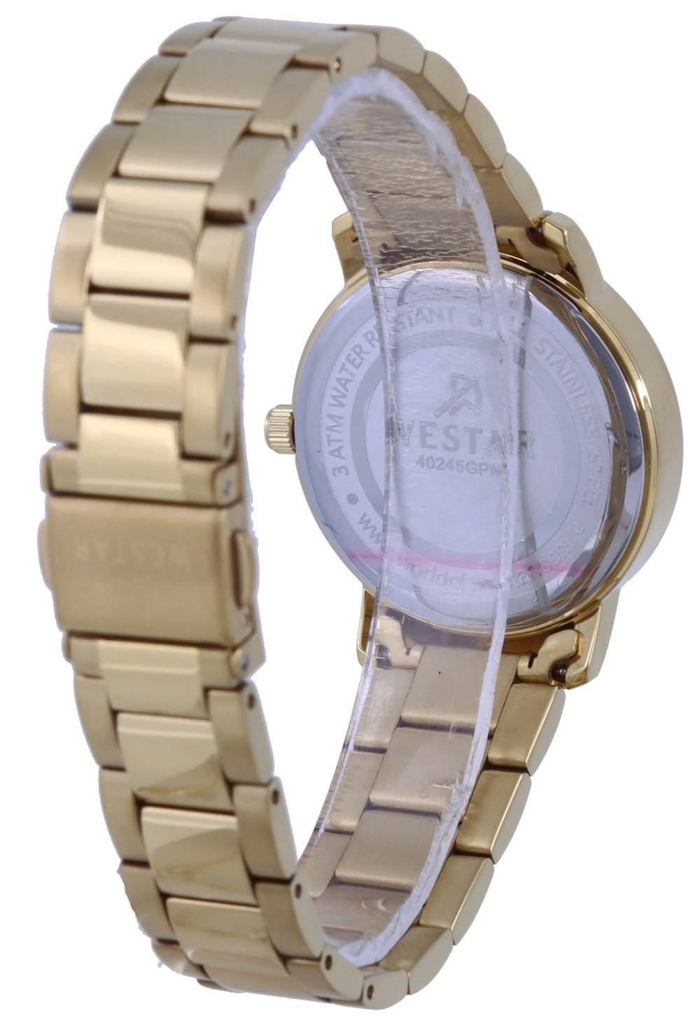 Westar Silver Dial Gold Tone Stainless Steel Quartz 40245 GPN 102 Women's Watch - Prestige Stones