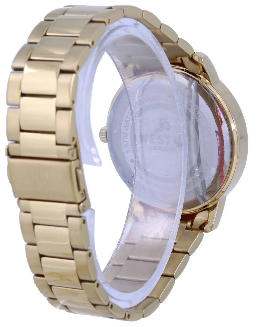 Westar Silver Dial Gold Tone Stainless Steel Quartz 50243 GPN 102 Men's Watch - Prestige Stones