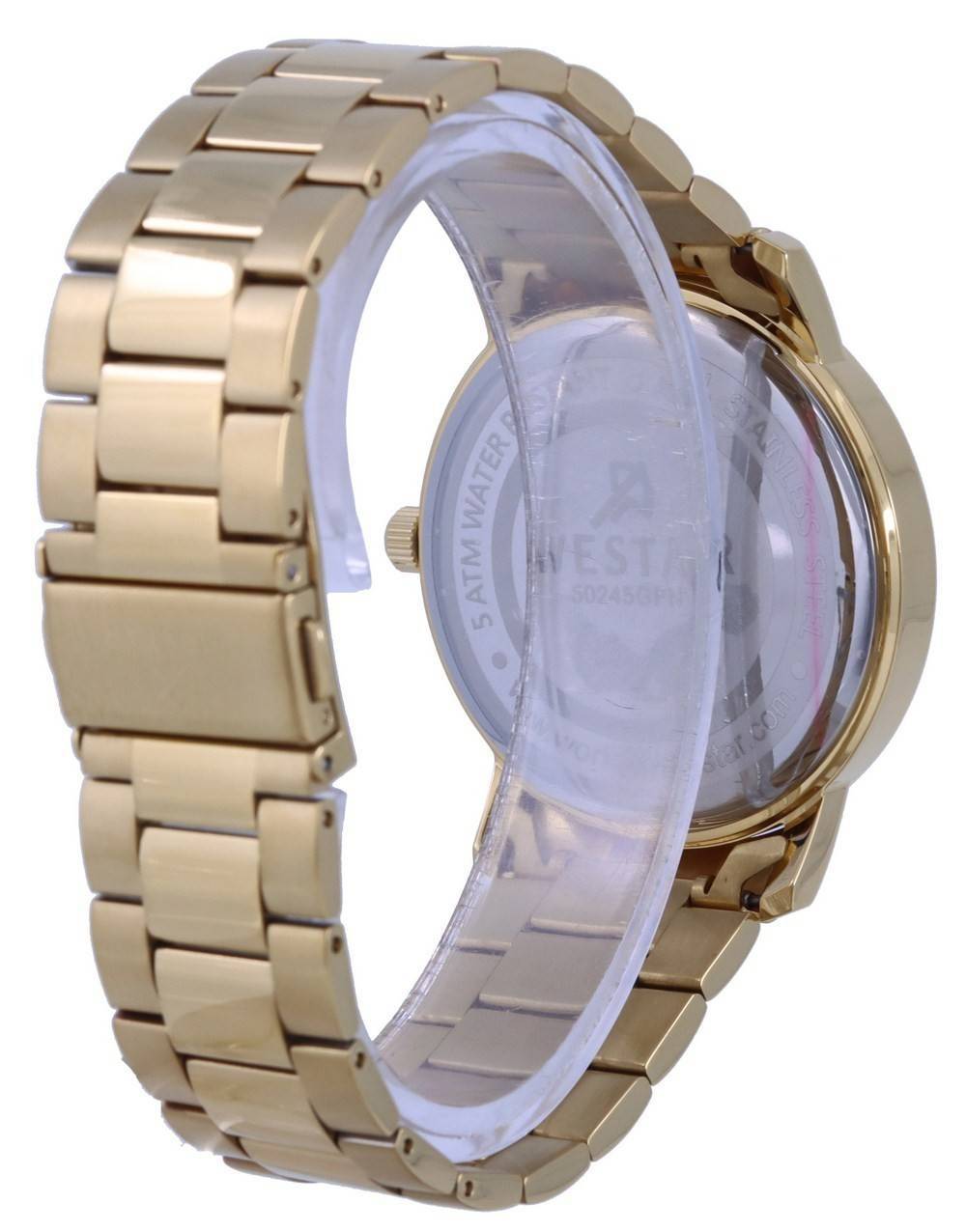 Westar Silver Dial Gold Tone Stainless Steel Quartz 50245 GPN 102 Men's Watch - Prestige Stones