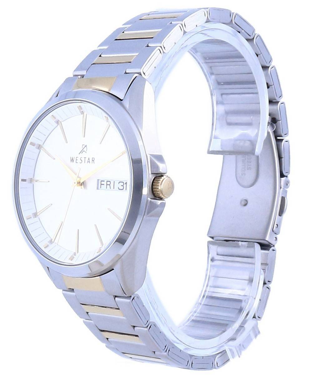 Westar Silver Dial Two Tone Stainless Steel Quartz 40212 CBN 107 Women's Watch - Prestige Stones