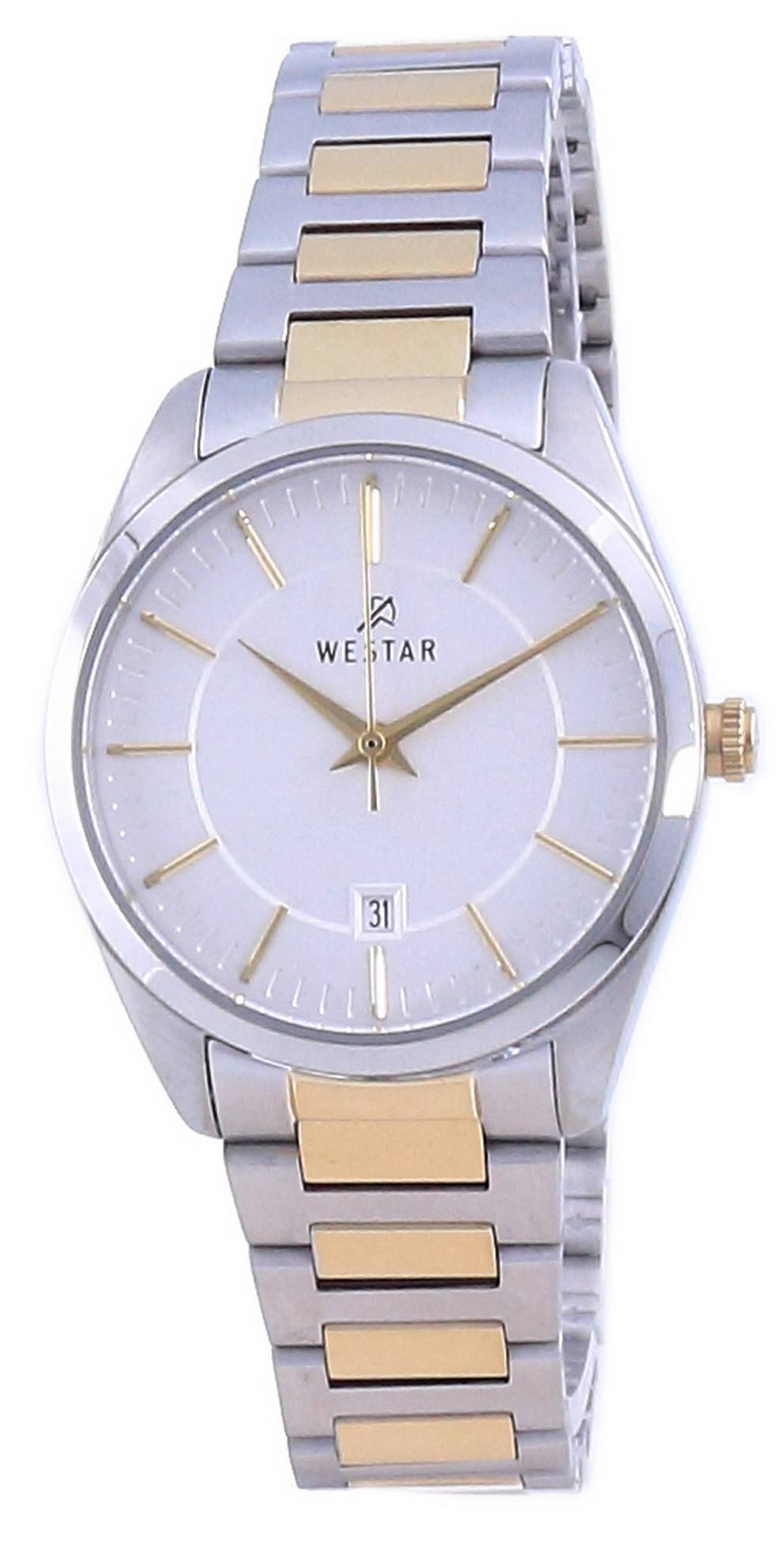 Westar Silver Dial Two Tone Stainless Steel Quartz 40213 CBN 107 Women's Watch - Prestige Stones