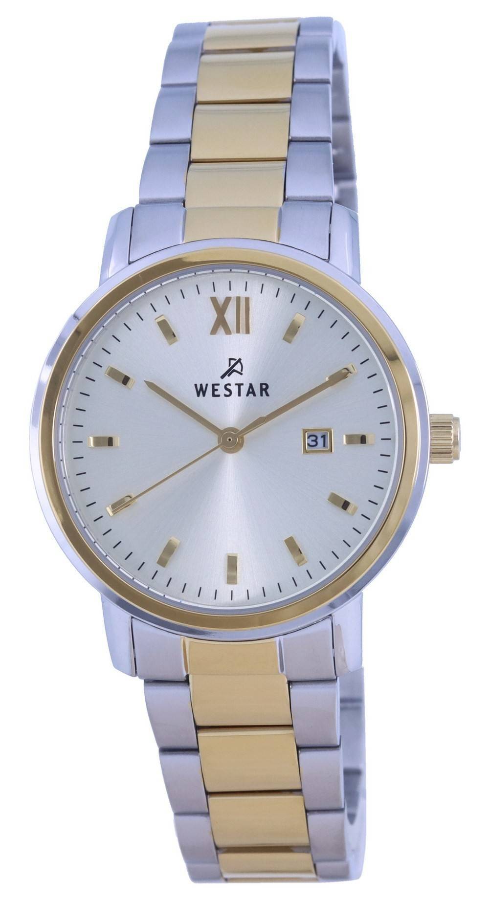 Westar Silver Dial Two Tone Stainless Steel Quartz 40245 CBN 102 Women's Watch - Prestige Stones