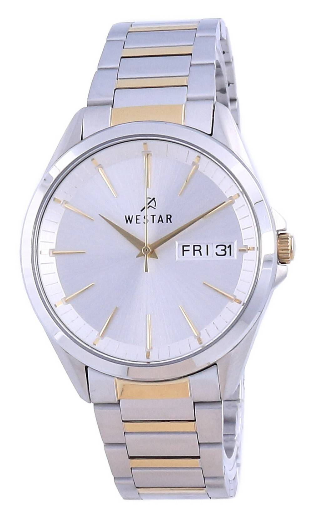 Westar Silver Dial Two Tone Stainless Steel Quartz 50212 CBN 107 Men's Watch - Prestige Stones