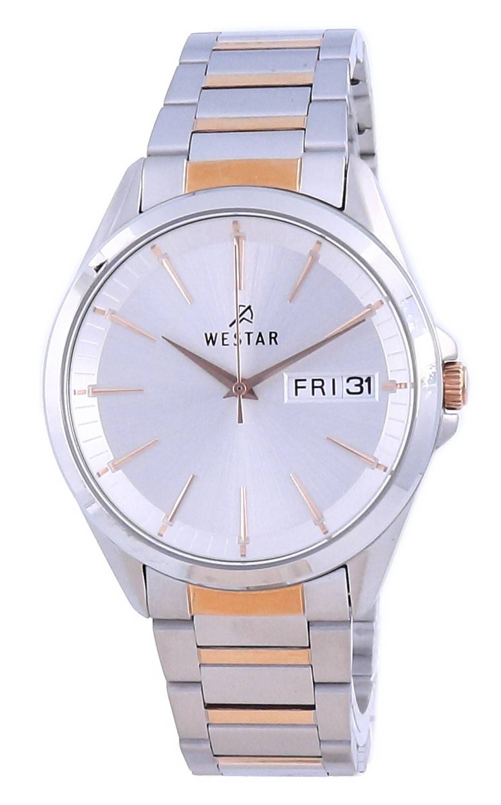 Westar Silver Dial Two Tone Stainless Steel Quartz 50212 SPN 607 Men's Watch - Prestige Stones