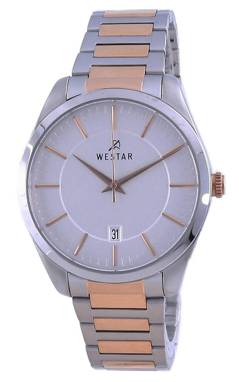 Westar Silver Dial Two Tone Stainless Steel Quartz 50213 SPN 607 Men's Watch - Prestige Stones