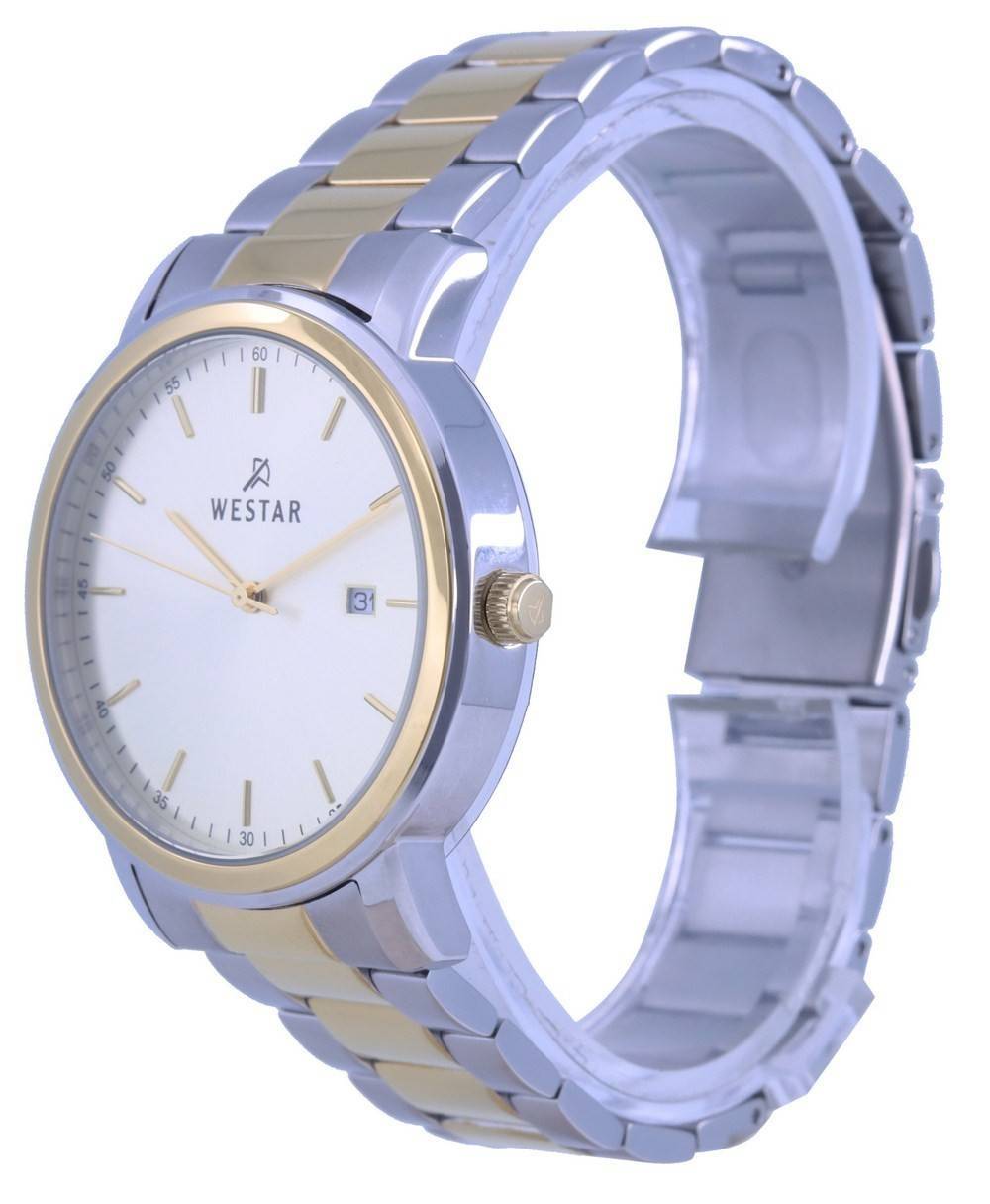 Westar Silver Dial Two Tone Stainless Steel Quartz 50243 CBN 102 Men's Watch - Prestige Stones