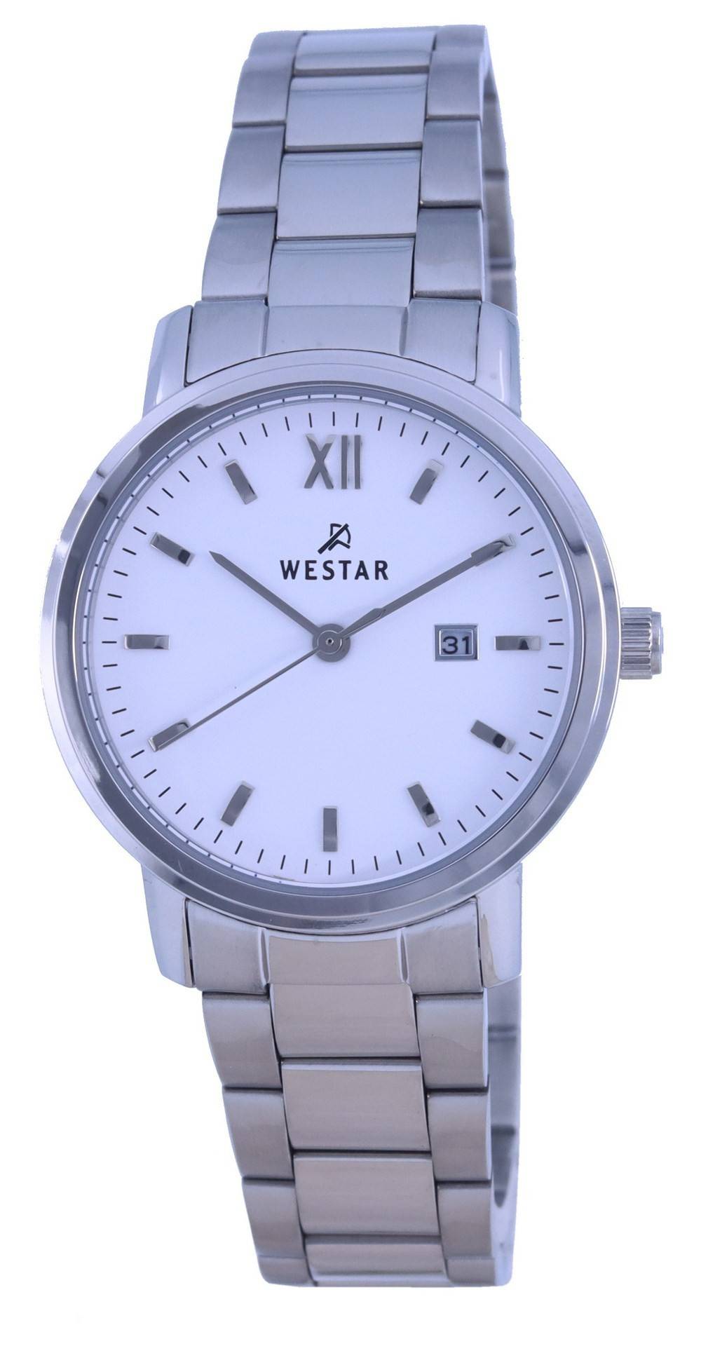 Westar White Dial Stainless Steel Quartz 40245 STN 101 Women's Watch - Prestige Stones