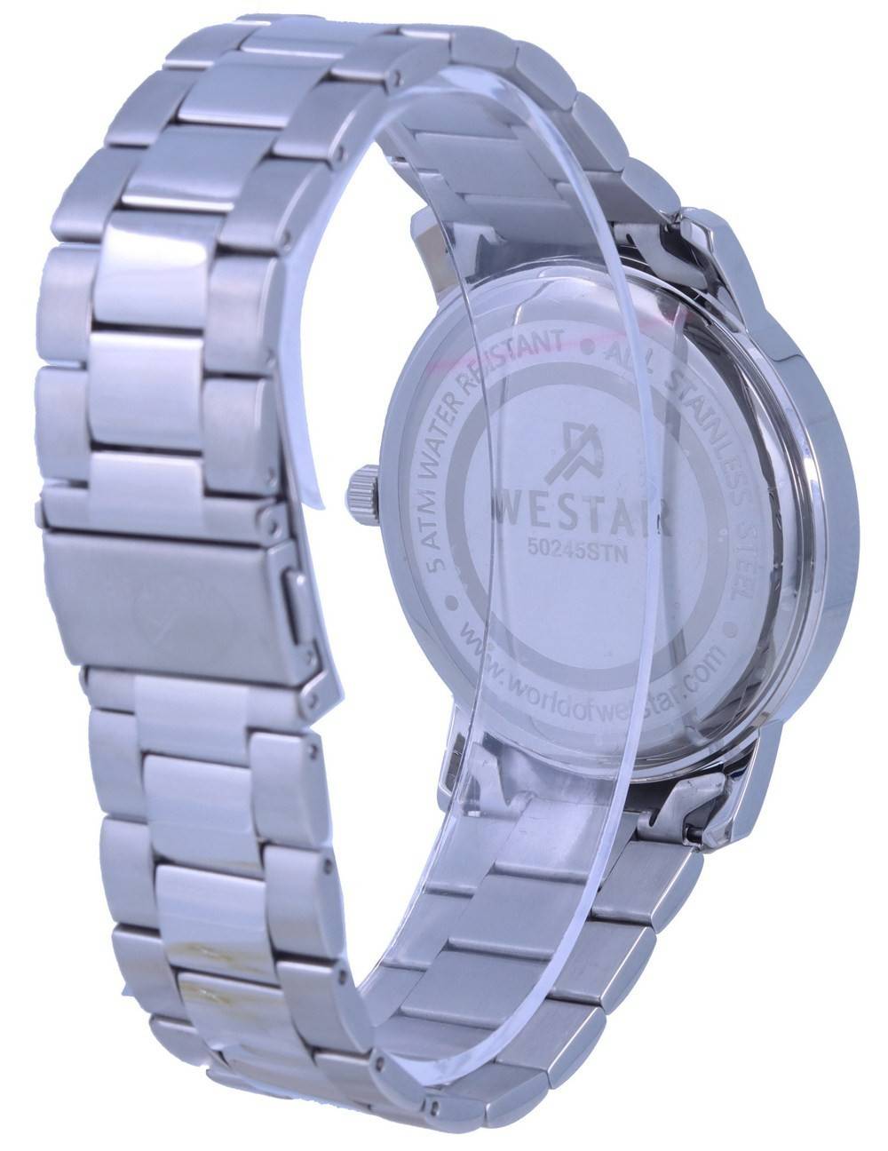Westar White Dial Stainless Steel Quartz 50245 STN 107 Men's Watch - Prestige Stones