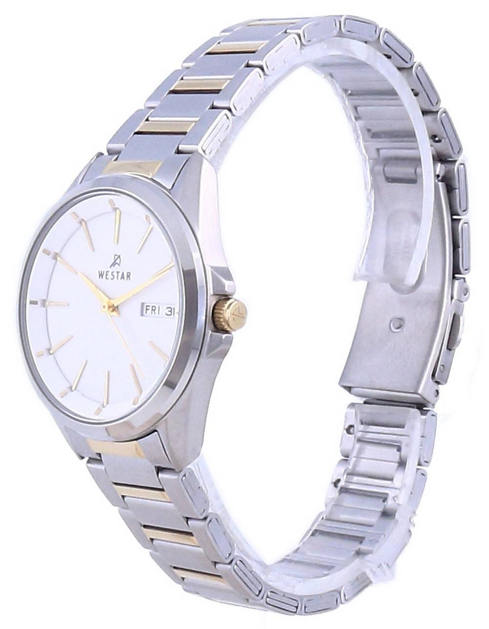 Westar White Dial Two Tone Stainless Steel Quartz 40212 CBN 101 Women's Watch - Prestige Stones