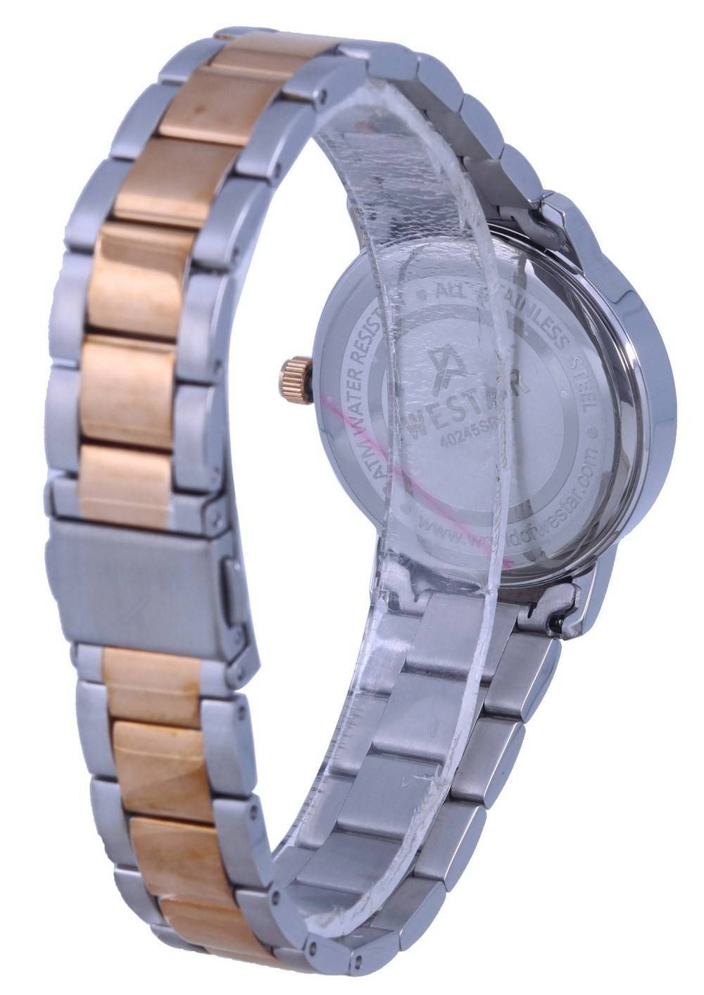 Westar White Dial Two Tone Stainless Steel Quartz 40245 SPN 601 Women's Watch - Prestige Stones