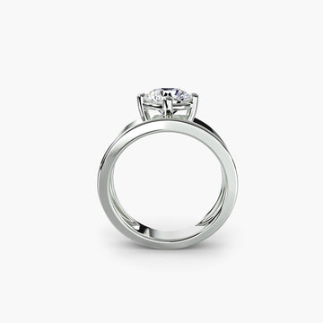 Wide Band Solitaire - Prestige Stones