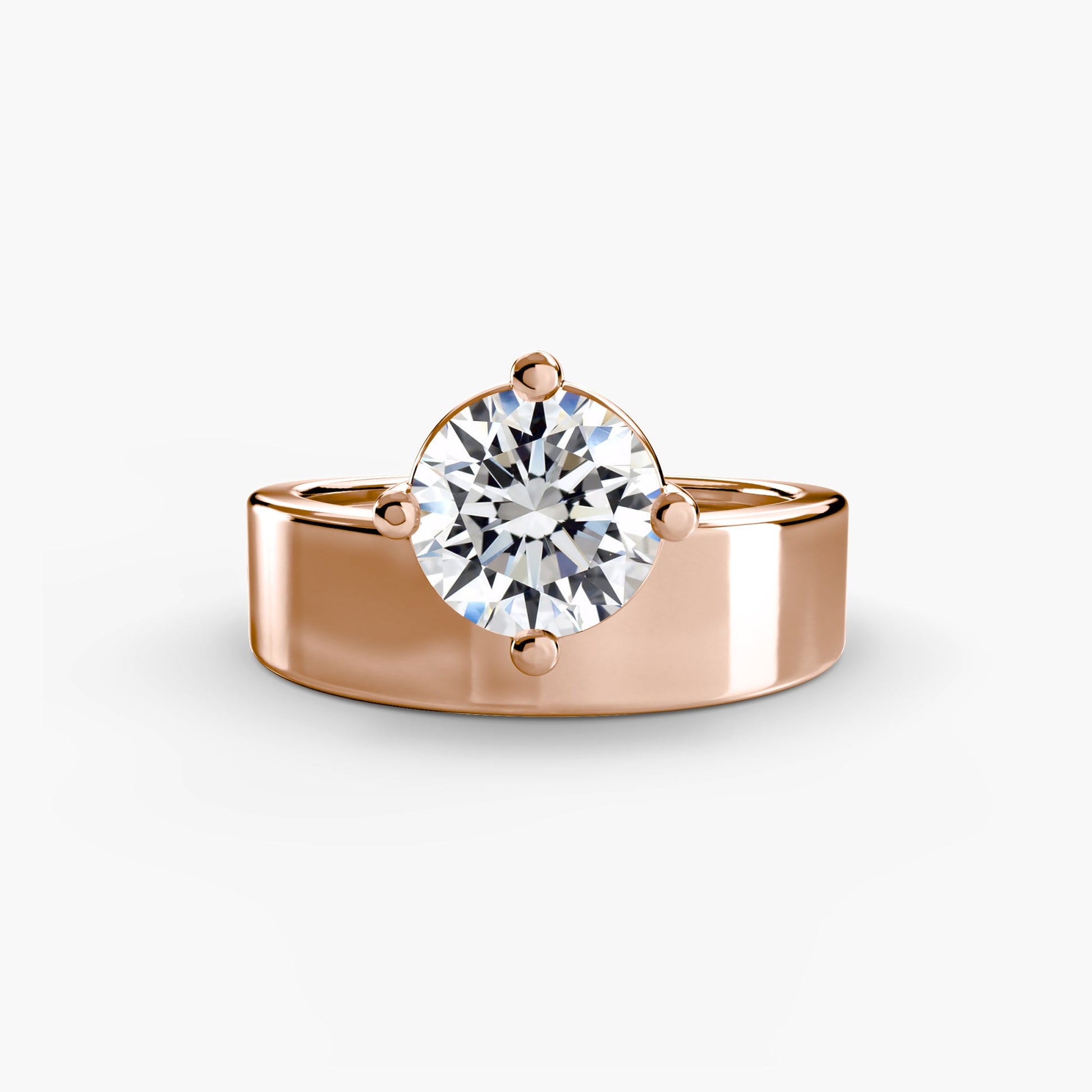 Wide Band Solitaire - Prestige Stones