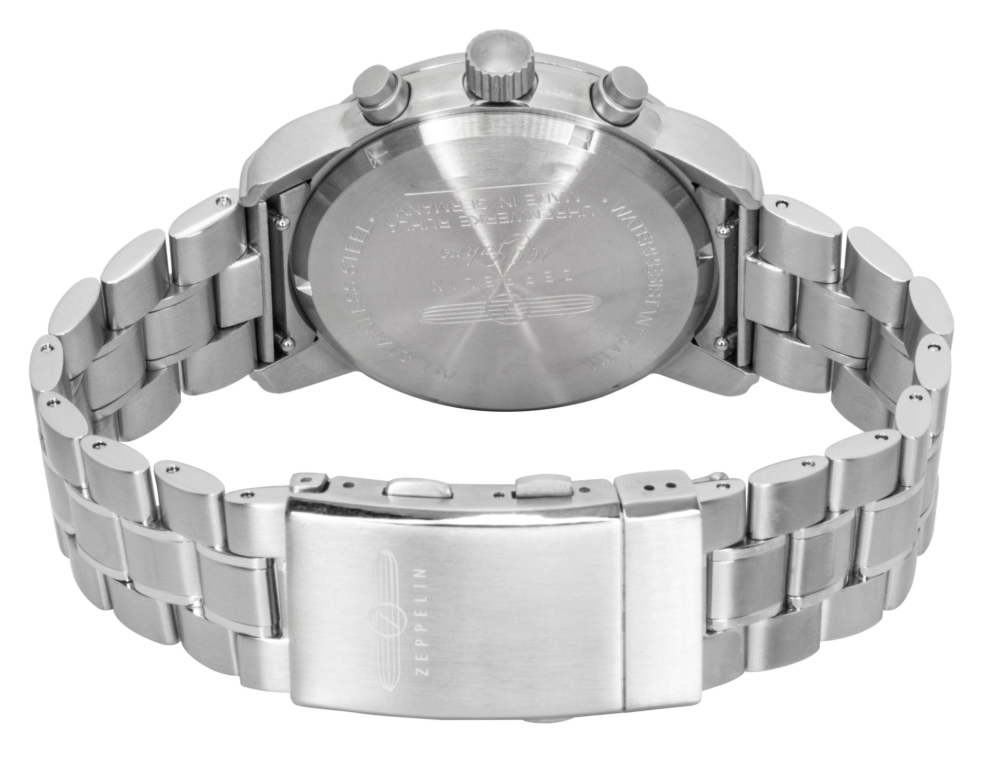 Zeppelin 100 Jahre Chronograph Stainless Steel Black Dial Quartz 7680MB2 Men's Watch - Prestige Stones