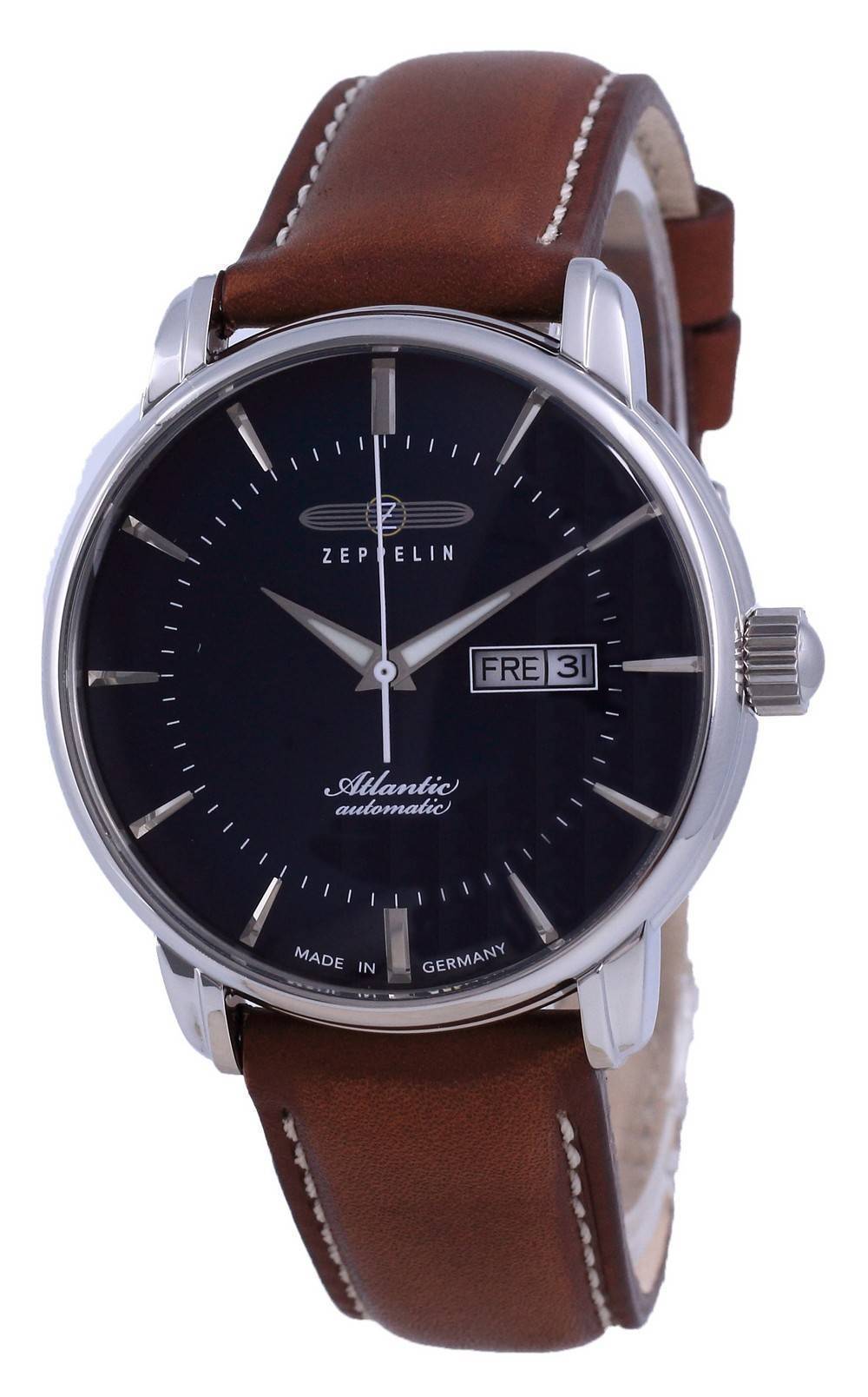 Zeppelin Atlantic Blue Dial Leather Automatic 8466 - 3 84663 Men's Watch - Prestige Stones