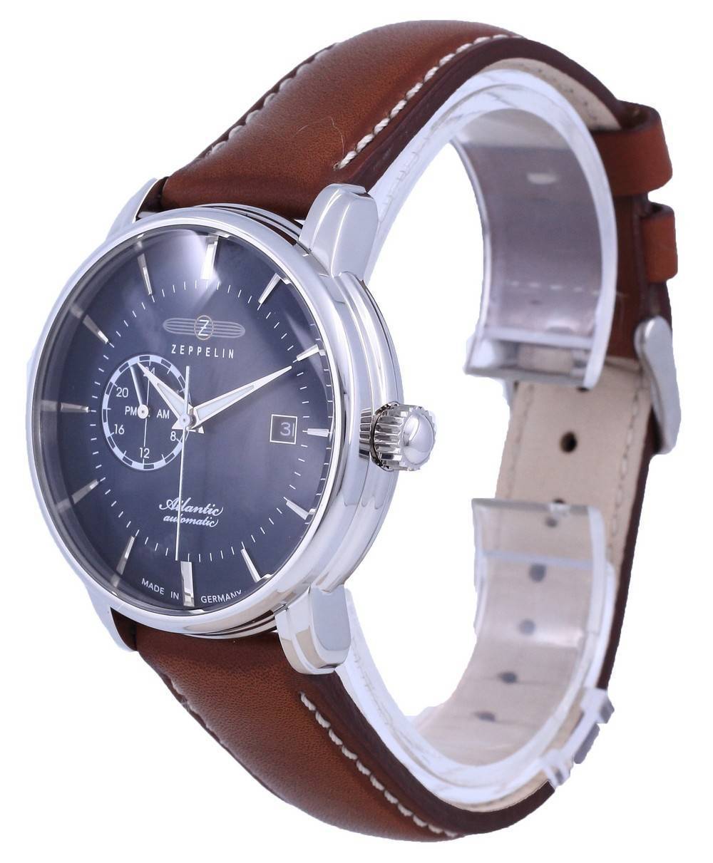 Zeppelin Atlantic Blue Dial Leather Automatic 8470 - 3 84703 Men's Watch - Prestige Stones