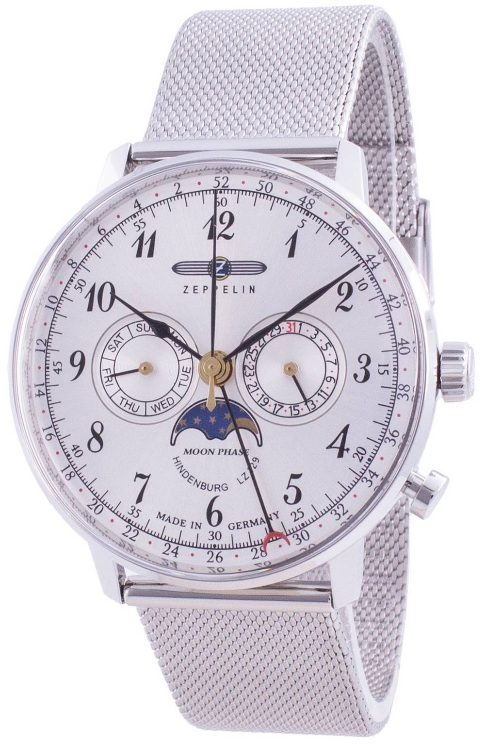 Zeppelin Hindenburg LZ129 7036M - 1 7036M1 Quartz Moon Phase Men's Watch - Prestige Stones