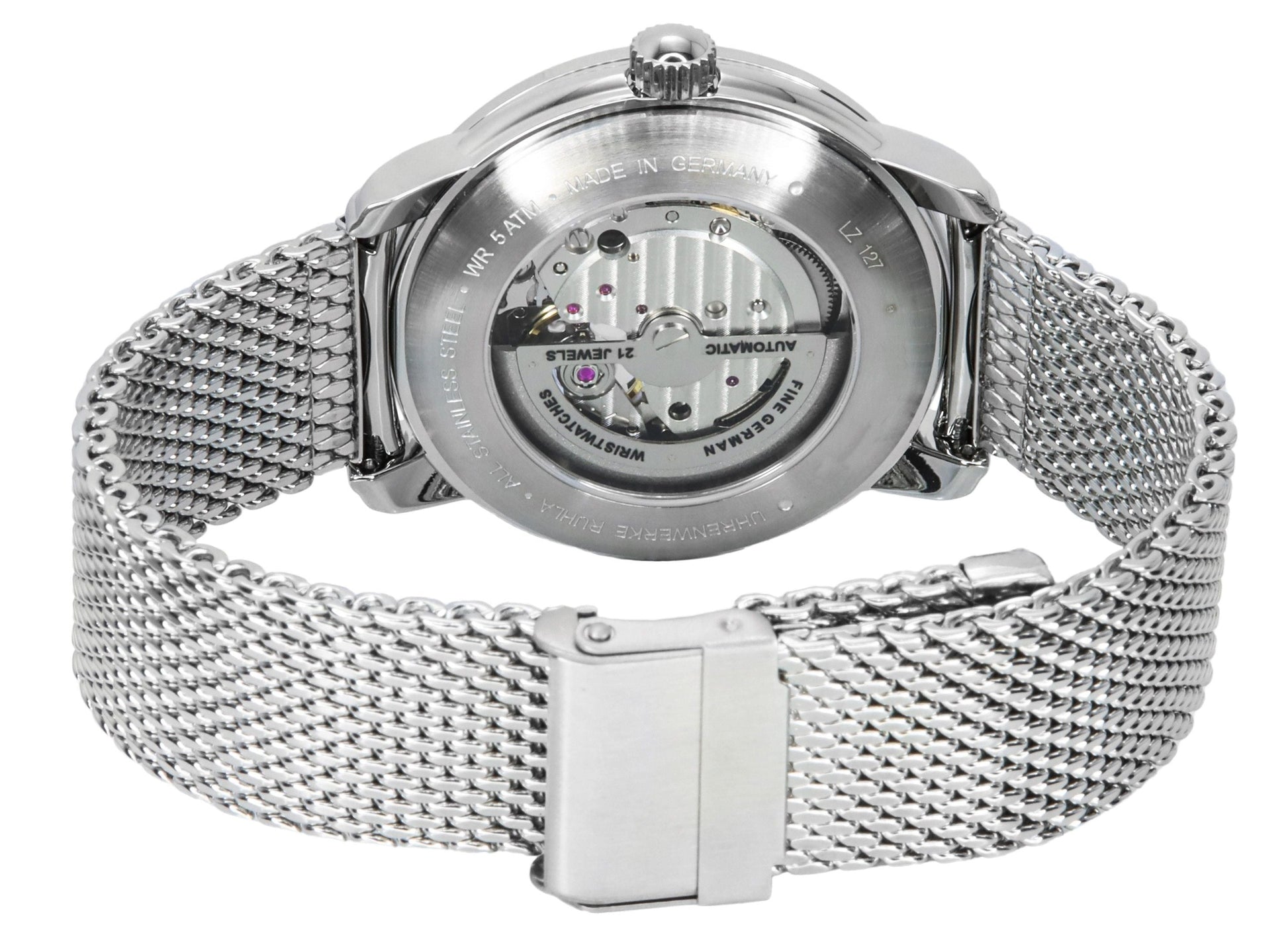 Zeppelin LZ 127 Graf Stainless Steel Open Heart Beige Dial Automatic 7666M5 Men's Watch - Prestige Stones