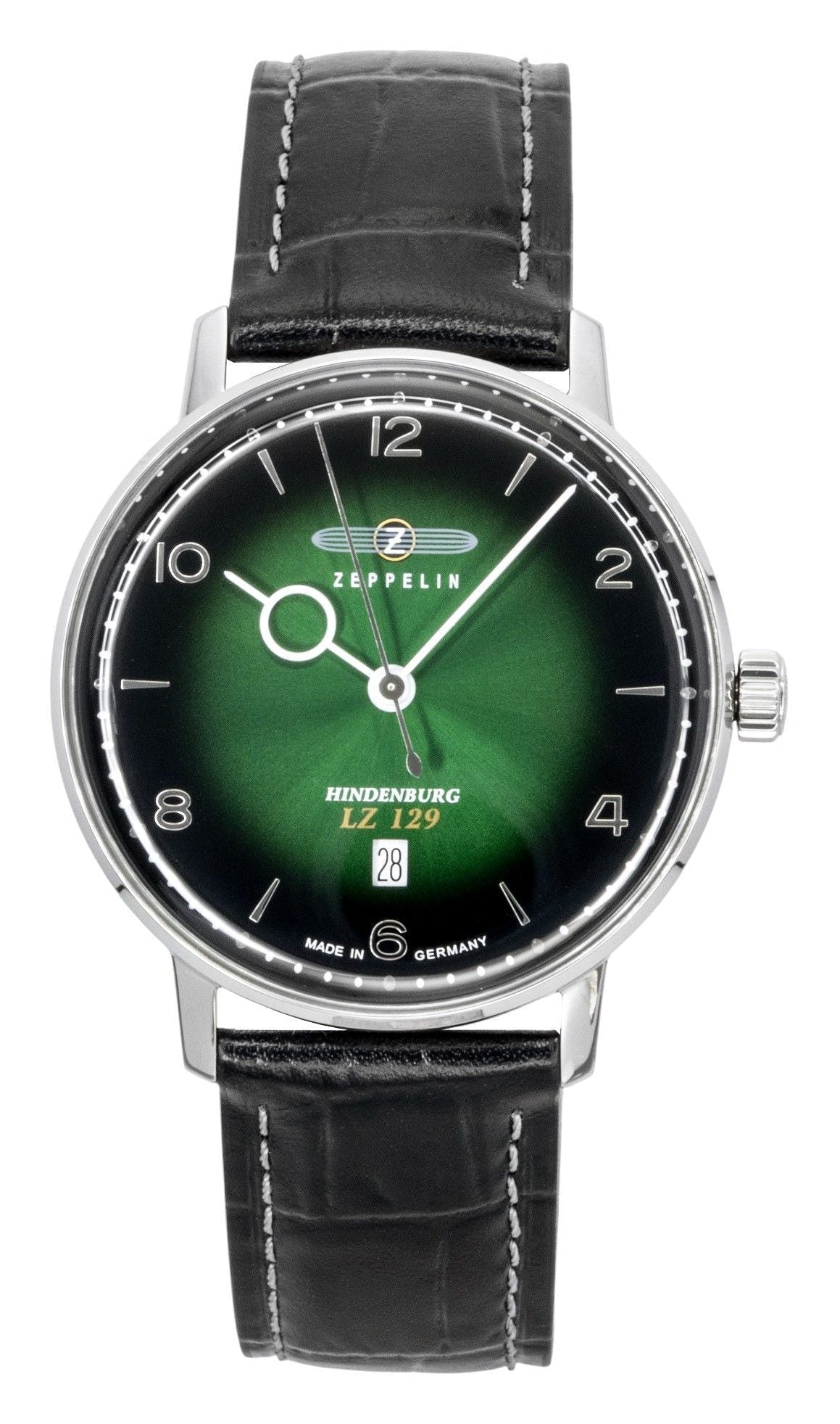 Zeppelin LZ 129 Hindenburg Leather Strap Green Dial Quartz 80484 Men's Watch - Prestige Stones