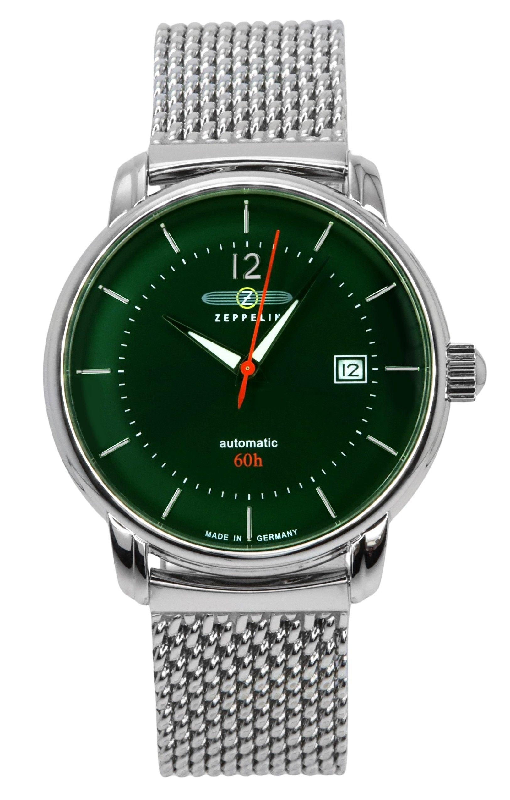 Zeppelin LZ120 Bodensee Stainless Steel Green Dial Automatic 8160M4 Men's Watch - Prestige Stones
