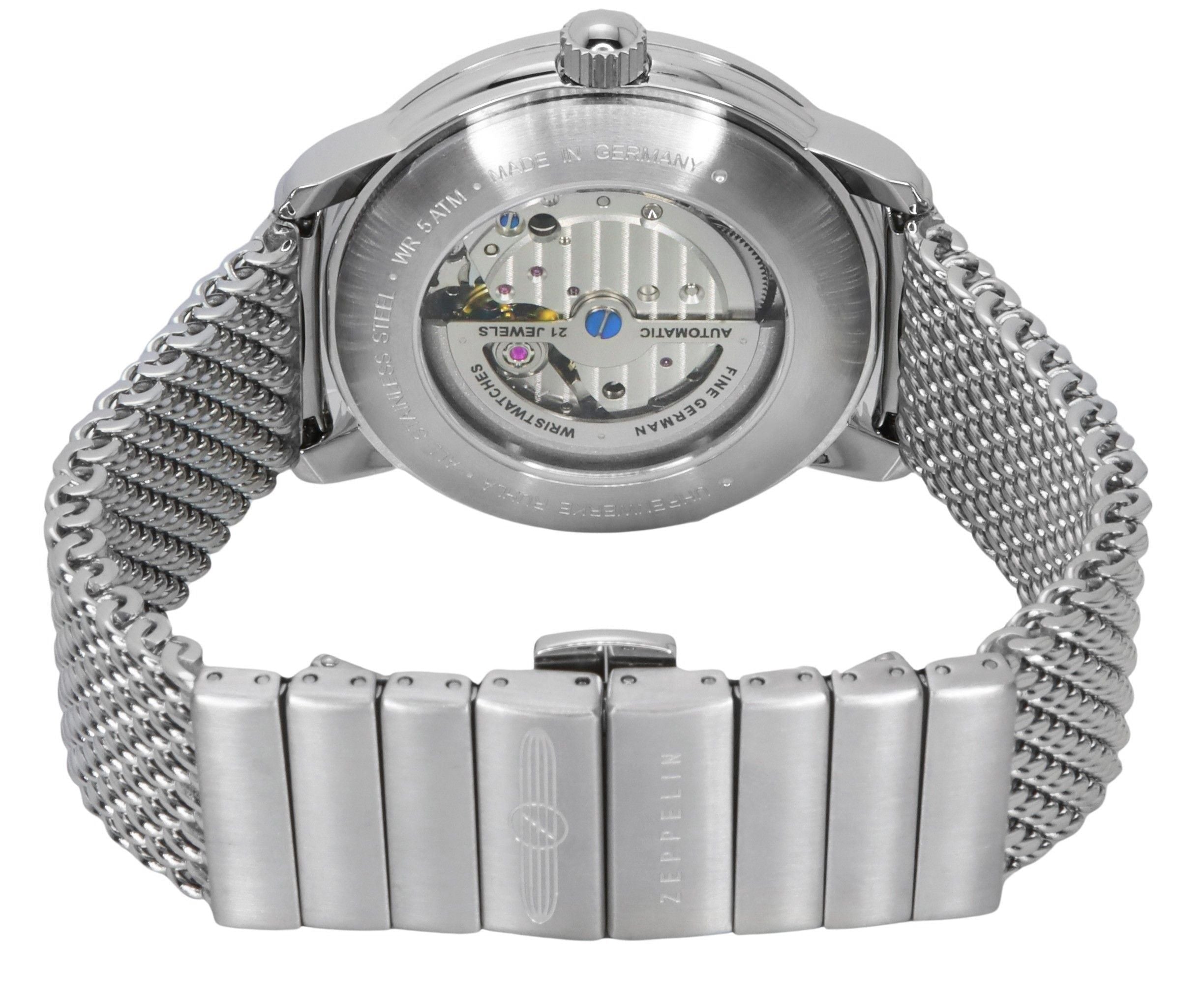 Zeppelin LZ120 Bodensee Stainless Steel Green Dial Automatic 8160M4 Men's Watch - Prestige Stones