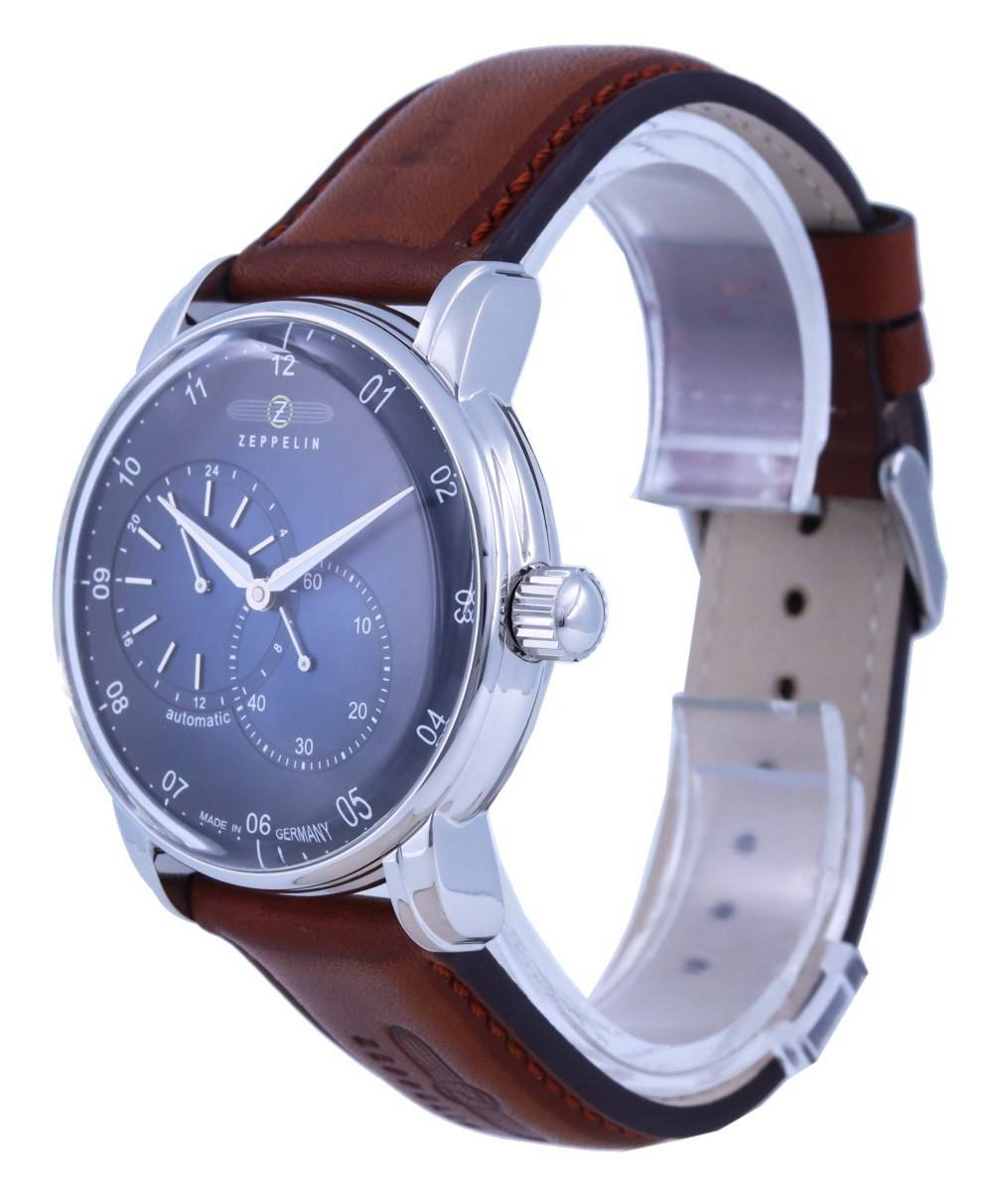 Zeppelin New Captain's Line Blue Dial Leather Strap Automatic 8662 - 3 86623 Men's Watch - Prestige Stones