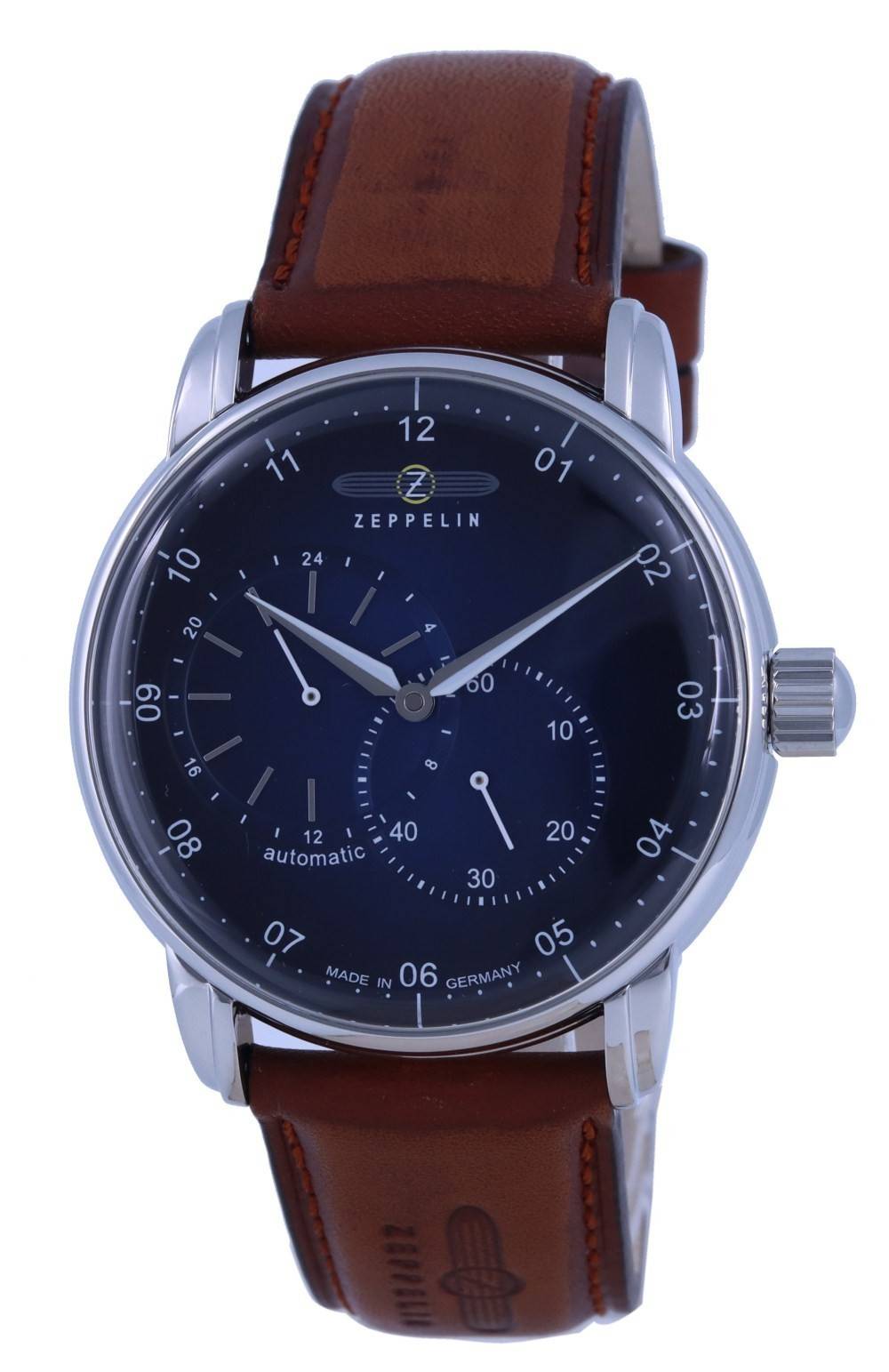 Zeppelin New Captain's Line Blue Dial Leather Strap Automatic 8662 - 3 86623 Men's Watch - Prestige Stones