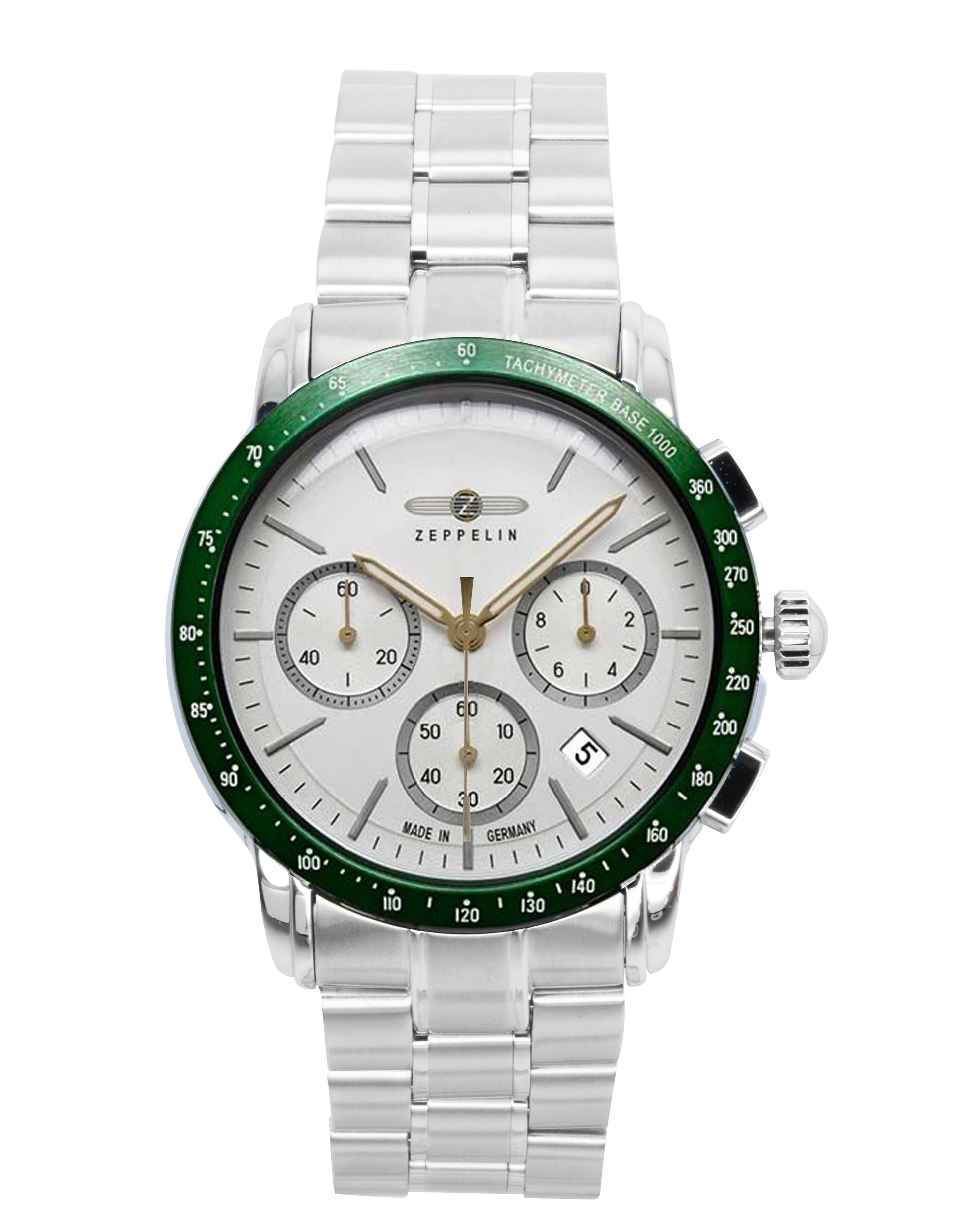 Zeppelin New York Chronograph Stainless Steel White Dial Quartz 8878MB4 Men's Watch - Prestige Stones